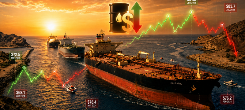 Gráfico que muestra la fortaleza del dólar frente a las tensiones geopolíticas y económicas. El dólar cierra la semana en 3.5030, en medio de incertidumbre global y un entorno inflacionario en EE. UU. impulsado por el índice PCE más alto en tres años. La crisis en el estrecho de Ormuz afecta los precios del petróleo, mientras la Reserva Federal mantiene tasas de interés elevadas para controlar la inflación. Se anticipan datos de empleo en EE. UU. y posibles avances en Ormuz como factores clave para el mercado.