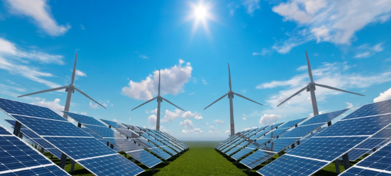 Imagen que representa los avances en sostenibilidad y acción climática en Perú para 2026, destacando proyectos solares y eólicos, esfuerzos de electrificación rural, y protección de la Amazonía. Se mencionan iniciativas del Ministerio de Energía y Minas para sumar 1.420 MW a la red eléctrica, el complejo híbrido Wayra, y proyectos de energías renovables en Arequipa, Moquegua e Ica. También se abordan medidas de mitigación climática y el compromiso empresarial en sostenibilidad, con la participación de 2.600 organizaciones en la plataforma Huella de Carbono Perú.