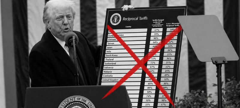 Imagen que representa el fallo de la Corte Suprema de Estados Unidos sobre aranceles comerciales, destacando la decisión de que varios aranceles fueron impuestos ilegalmente. Muestra el proceso de devolución de hasta 166 mil millones de dólares a empresas, con un enfoque en la complejidad administrativa y legal que enfrentan los importadores para reclamar los montos pagados. La imagen también refleja la tensión previa entre grandes empresas y el gobierno estadounidense, así como el impacto mixto en el comercio internacional debido a la eliminación de estos aranceles.